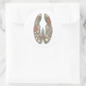 Sea Turtle Botanical Track Nature Sticker (Tas)