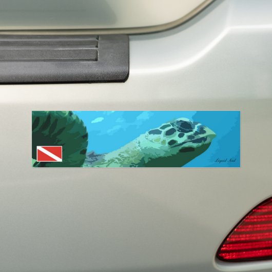 Sea Turtle Bumper Sticker (Op auto)