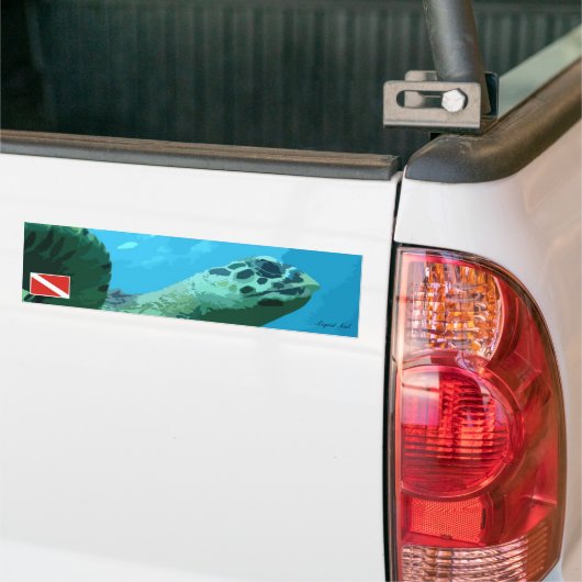 Sea Turtle Bumper Sticker (Op Truck)