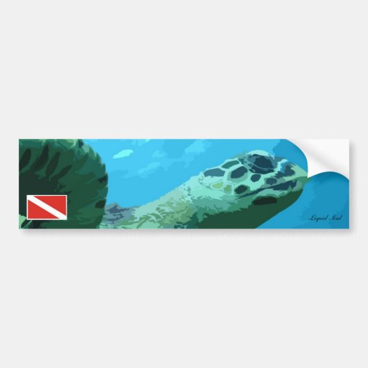 Sea Turtle Bumper Sticker (Voorkant)