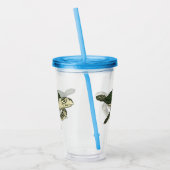 Sea turtle cartoon illustration acryl drinkbeker (Links)