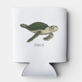 Sea turtle cartoon illustration blikjeskoeler (Achterkant)