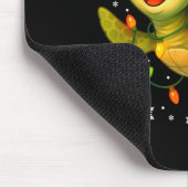 Sea Turtle Christmas Lights Funny Santa Hat Merry Muismat (Hoek)