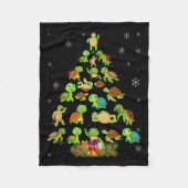 Sea Turtle Christmas Tree Matching Family Xmas Tre Fleece Deken (Voorkant)