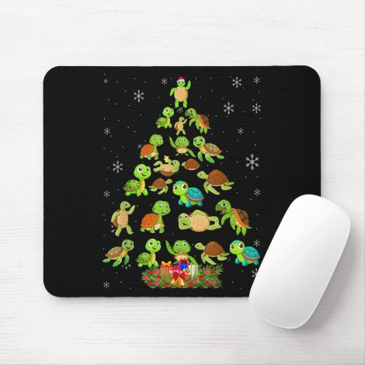 Sea Turtle Christmas Tree Matching Family Xmas Tre Muismat (Met muis)