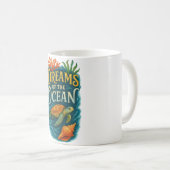 Sea Turtle & Coral Art Koffiemok (Voorkant rechts)