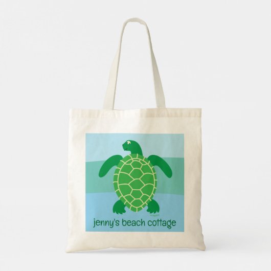Sea Turtle Custom  Tote Bag (Achterkant)
