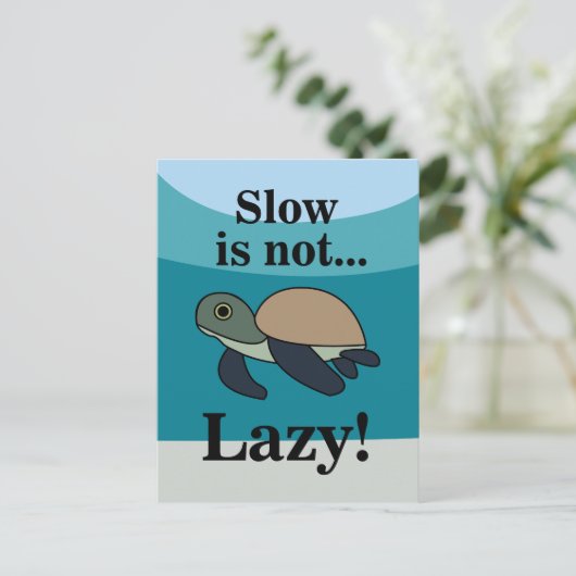 Sea Turtle Funny Briefkaart (Staand voorkant)