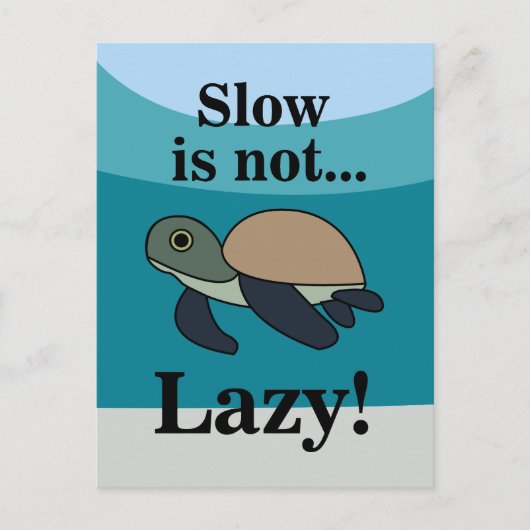 Sea Turtle Funny Briefkaart (Voorkant)