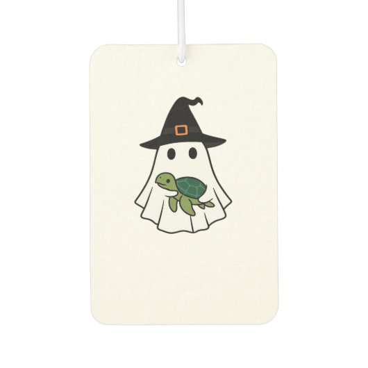 Sea Turtle Halloween Ghost Witch Hat Animal Lovers Luchtverfrisser (Voorkant)