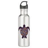 Sea Turtle Halloween Spider-web Pumpkin Ghost Hall Waterfles (Voorkant)