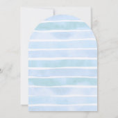 Sea Turtle Hatchling Baby Shower Boy Blue Arch Kaart (Achterkant)