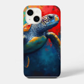 Sea Turtle in Deep Sea iPhone Hoesje (Achterkant)