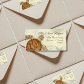 Sea Turtle Modern Coastal Ocean Beach Swirls Style Etiket