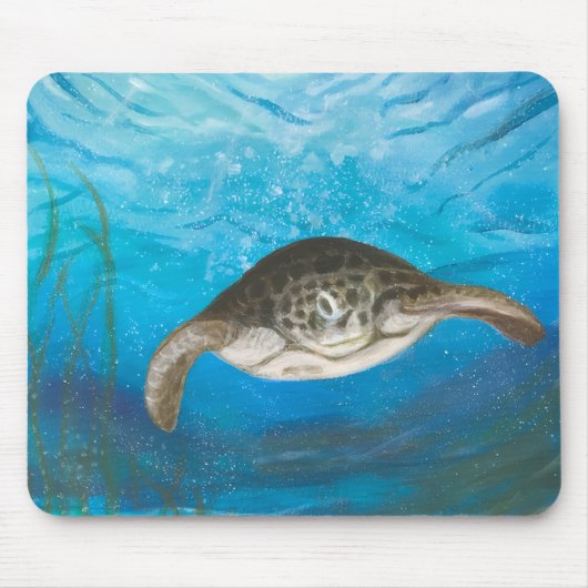 Sea turtle mousepad muismat (Voorkant)
