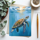 Sea Turtle Ocean Animal Watercolor Briefkaart