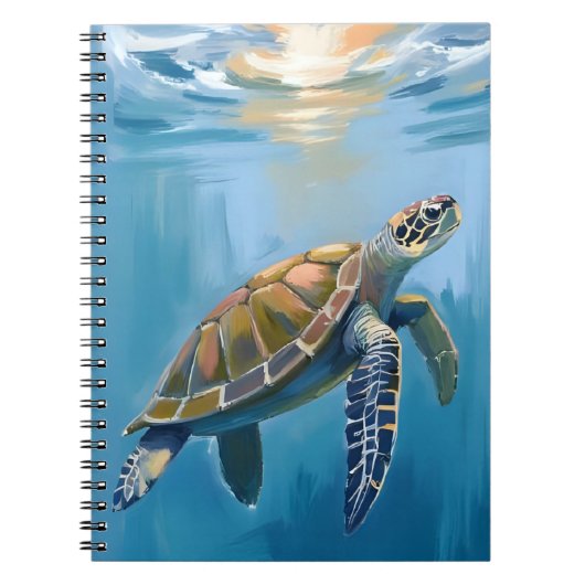Sea Turtle Ocean Animal Watercolor Notitieboek (Voorkant)