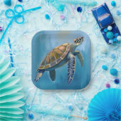 Sea Turtle Ocean Animal Watercolor Papieren Bordje (Feest)