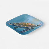 Sea Turtle Ocean Animal Watercolor Papieren Bordje (Gebogen)
