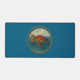 Sea Turtle Ocean Blue Desk Mat
