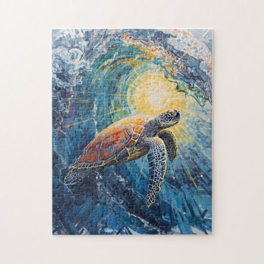Sea Turtle Odyssey Legpuzzel (Verticaal)