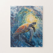 Sea Turtle Odyssey Legpuzzel (Verticaal)