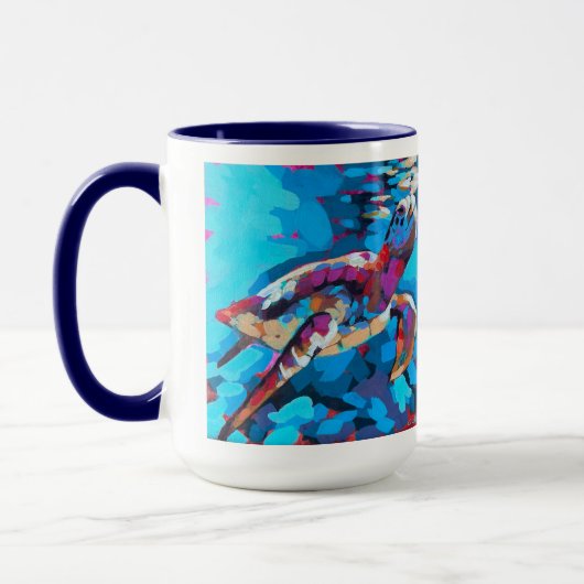 Sea Turtle Painting - Beach Home Decor Mok (Links)