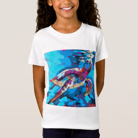 Sea Turtle Painting - Beach Home Decor T-shirt (Voorkant)