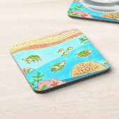 Sea Turtle Rainbow Beach Adventure Bier Onderzetter (Linkerzijde)