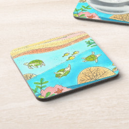 Sea Turtle Rainbow Beach Adventure Bier Onderzetter