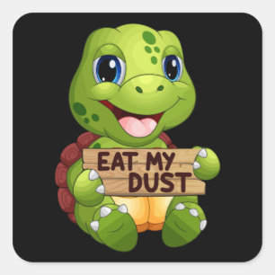 Sea Turtle Sealife Ocean Turtles Animal Gift Idea Vierkante Sticker