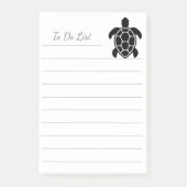 Sea Turtle Silhouette Minimalist Post-it® Notes (Voorkant)