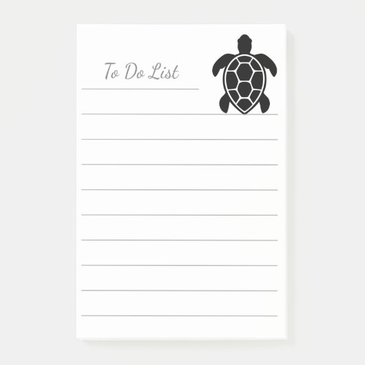 Sea Turtle Silhouette Minimalist Post-it® Notes (Voorkant)