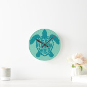 Sea Turtle Time Wall clock Ronde Klok (Huis)