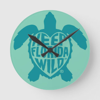 Sea Turtle Time Wall clock Ronde Klok