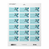 Sea Turtle Tropical Return Address Etiket (Full Sheet)