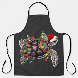 Sea Turtle Wearing Santa Hat Merry Christmas Schort