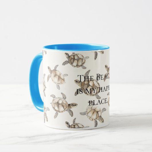 Sea Turtles Beach Happy Place Mok (Voorkant links)