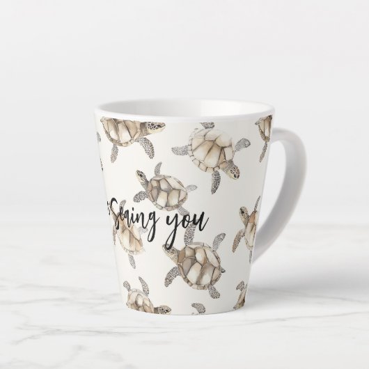 Sea Turtles Beach Sea-ing You Latte Mok (Rechterhoek)