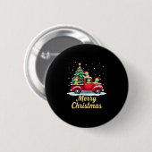 Sea Turtles Driving Christmas Tree Truck Turtle Ch Ronde Button 5,7 Cm (Voorkant /achterkant)