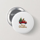 Sea Turtles Driving Christmas Tree Truck Turtle Ch Ronde Button 5,7 Cm (Voorkant /achterkant)