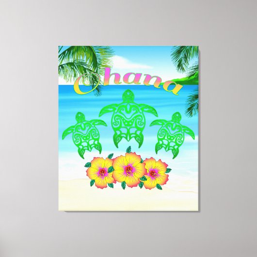 Sea Turtles Hawaiian Honu Canvas Afdruk (Voorkant)