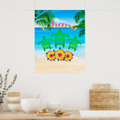Sea Turtles Hawaiian Honu Poster (Keuken)