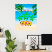 Sea Turtles Hawaiian Honu Poster (Thuiskantoor)