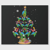 Sea Turtles Lover Xmas Sea Turtle Christmas Tree Cadeaupapier (Vlak)