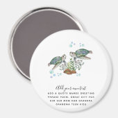 SEA TURTLES Personalized Magneet (Voorkant / Achterkant)