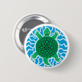 Sea Turtles, Recycling Ronde Button 5,7 Cm (Voorkant /achterkant)