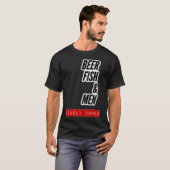 Sea Vee-boot met Amerikaanse vlag T-shirt (Voorkant volledig)