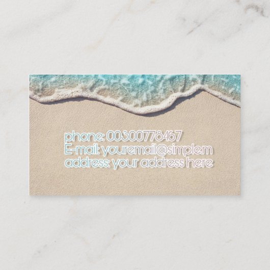 Sea visitekaartje (Achterkant)