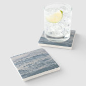 Sea water closeuds stenen onderzetter (Zijkant)